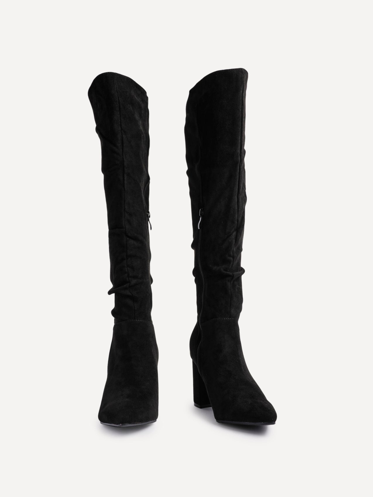 Bonnie Black Long Heeled Boots