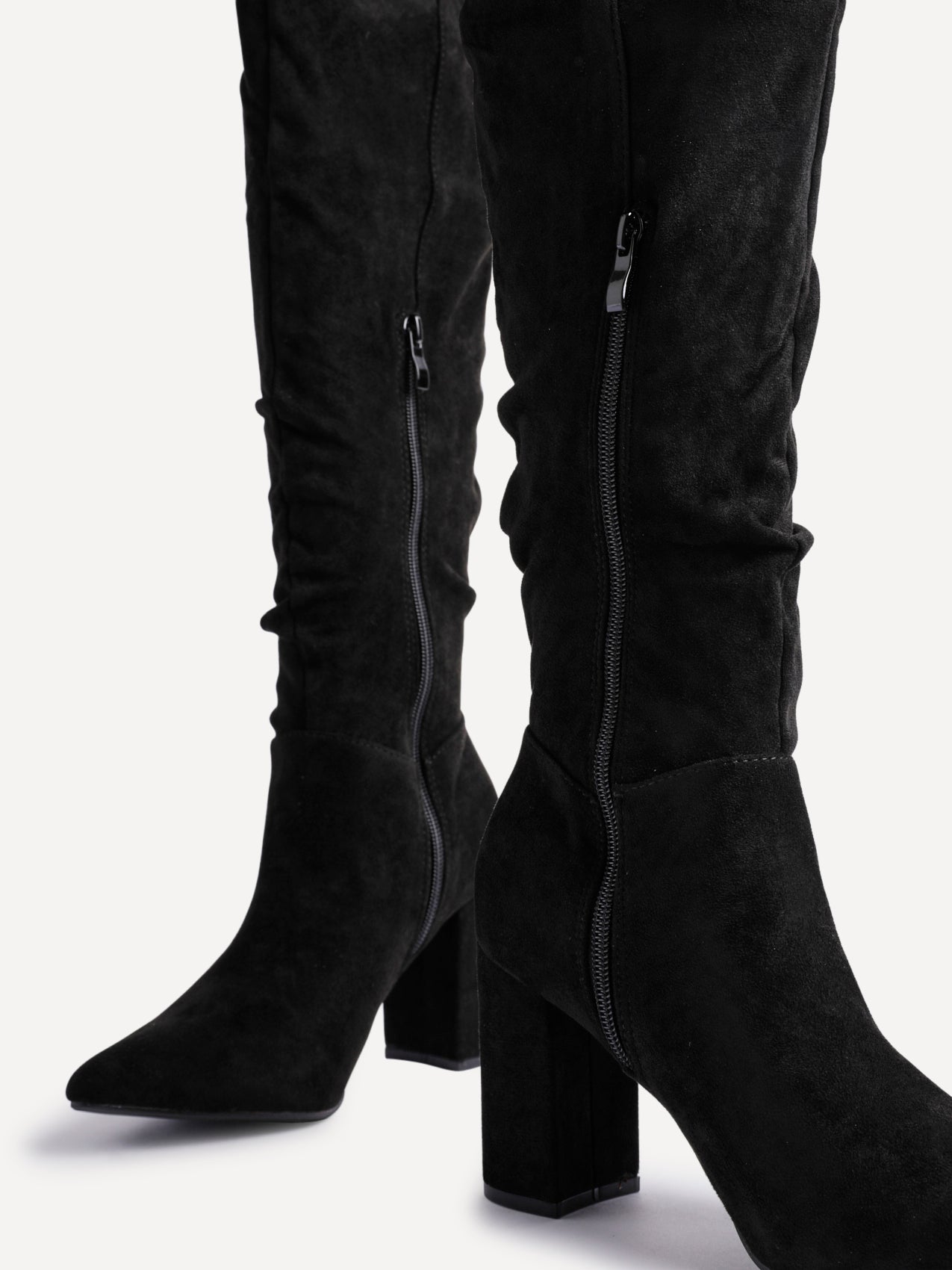 Bonnie Black Long Heeled Boots
