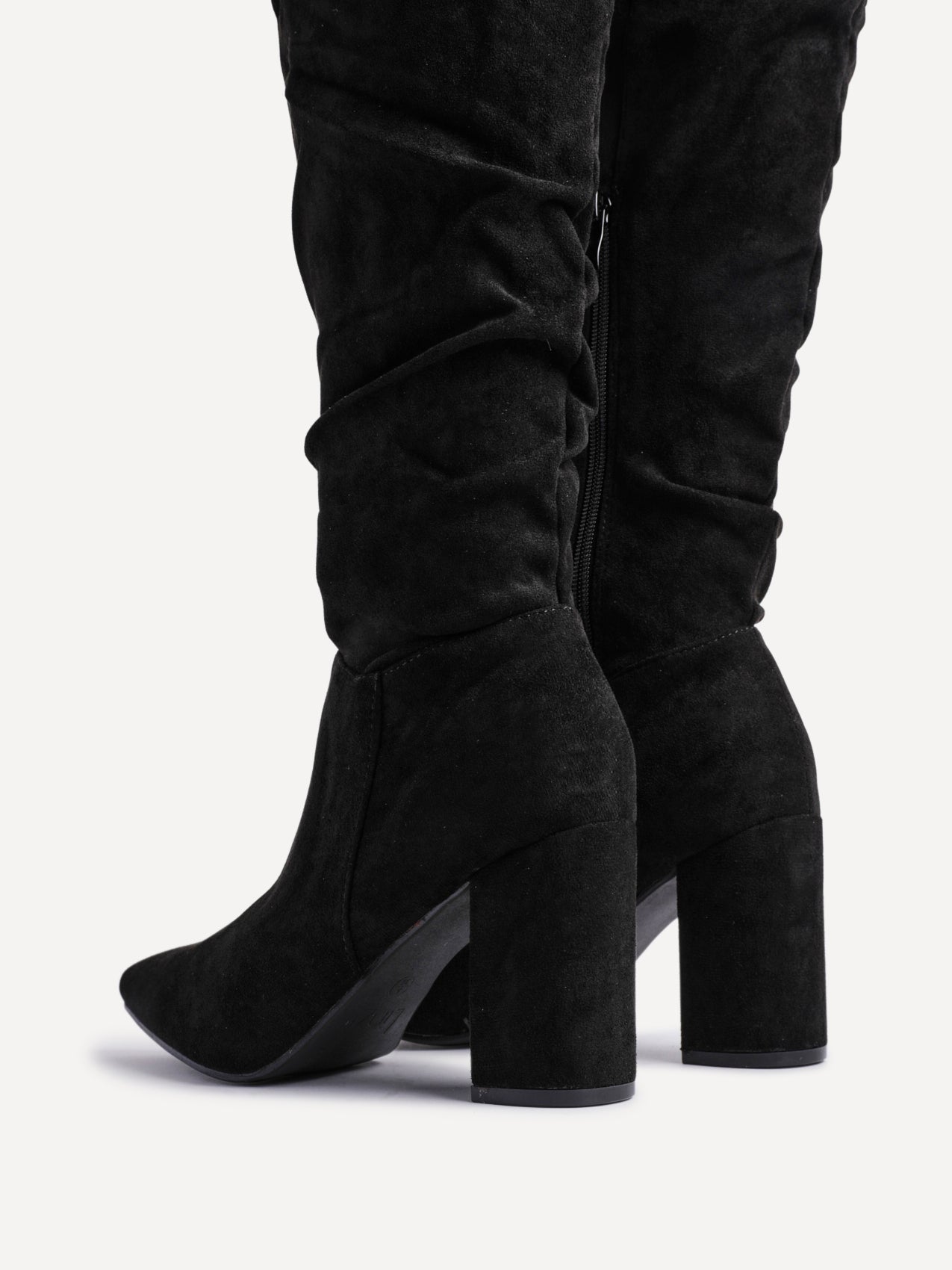 Bonnie Black Long Heeled Boots