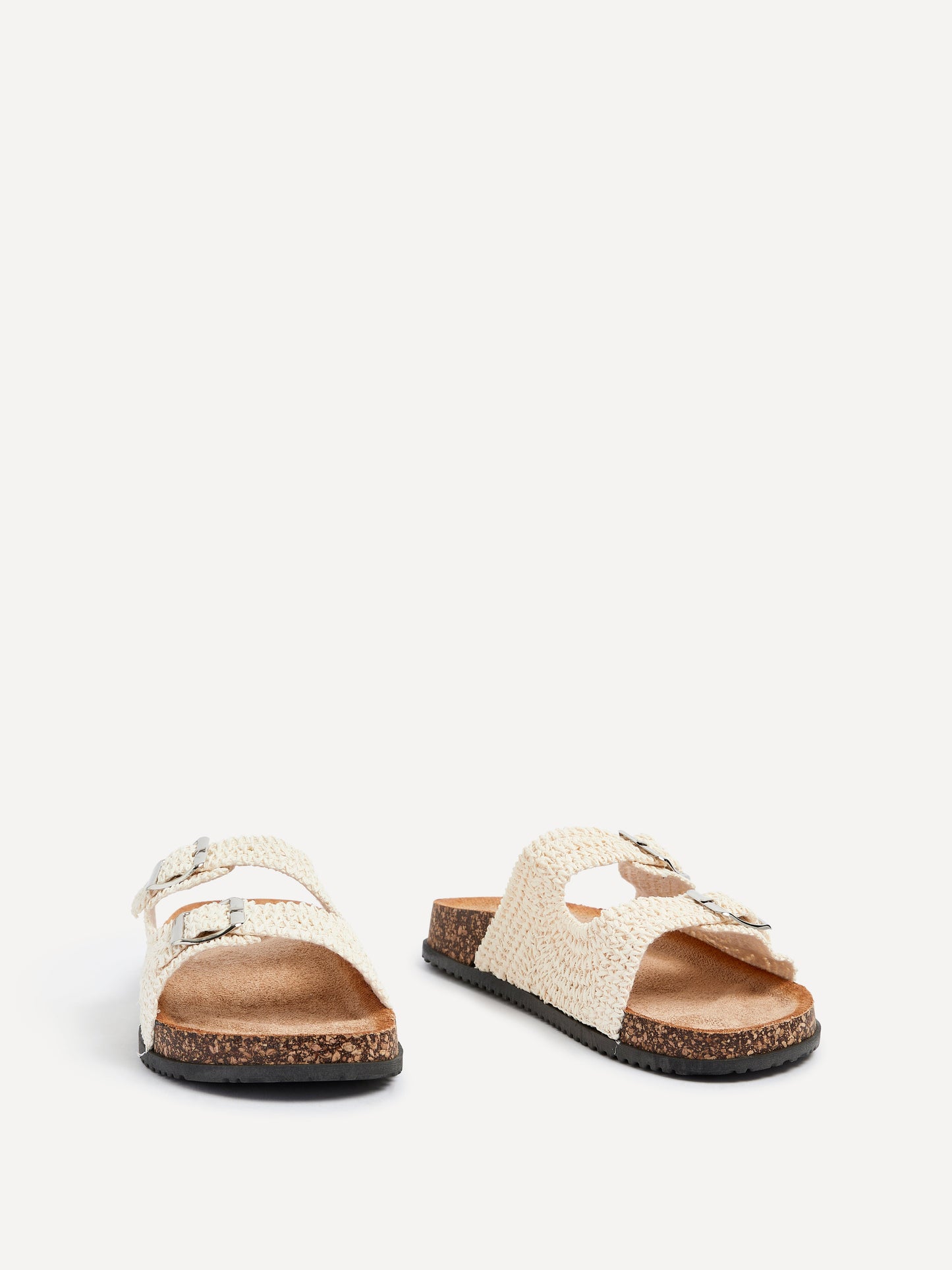 Brianna Beige Flat Sandals