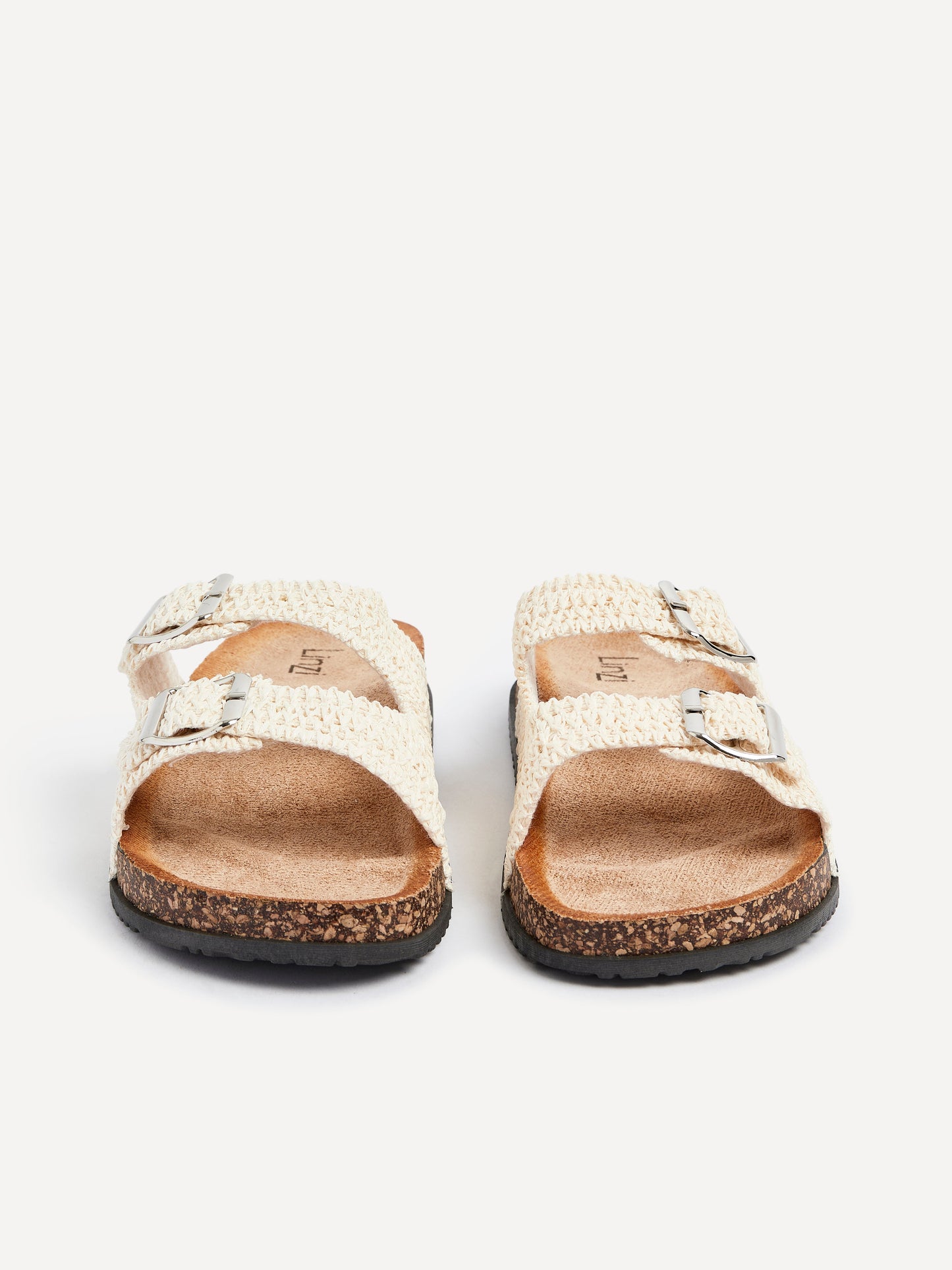 Brianna Beige Flat Sandals