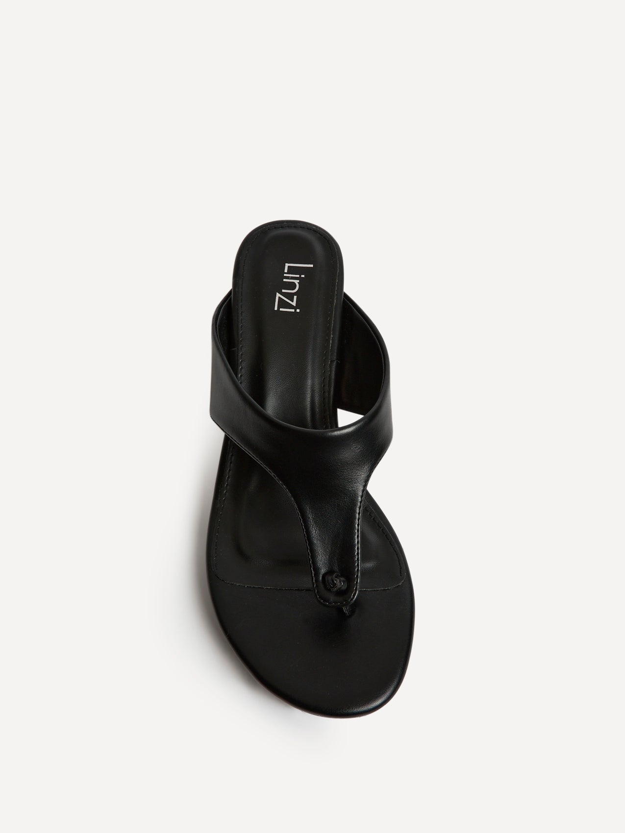Briar Black Toe Post Mule Heels