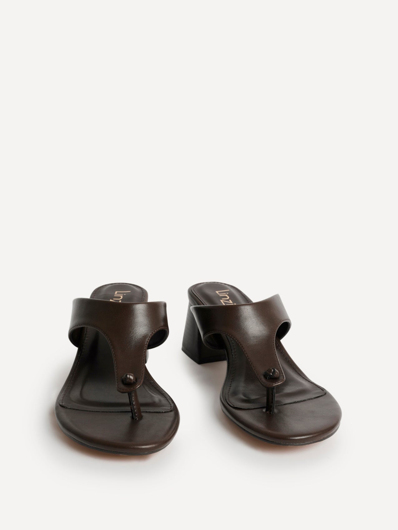 Briar Brown Toe Post Mule Heels