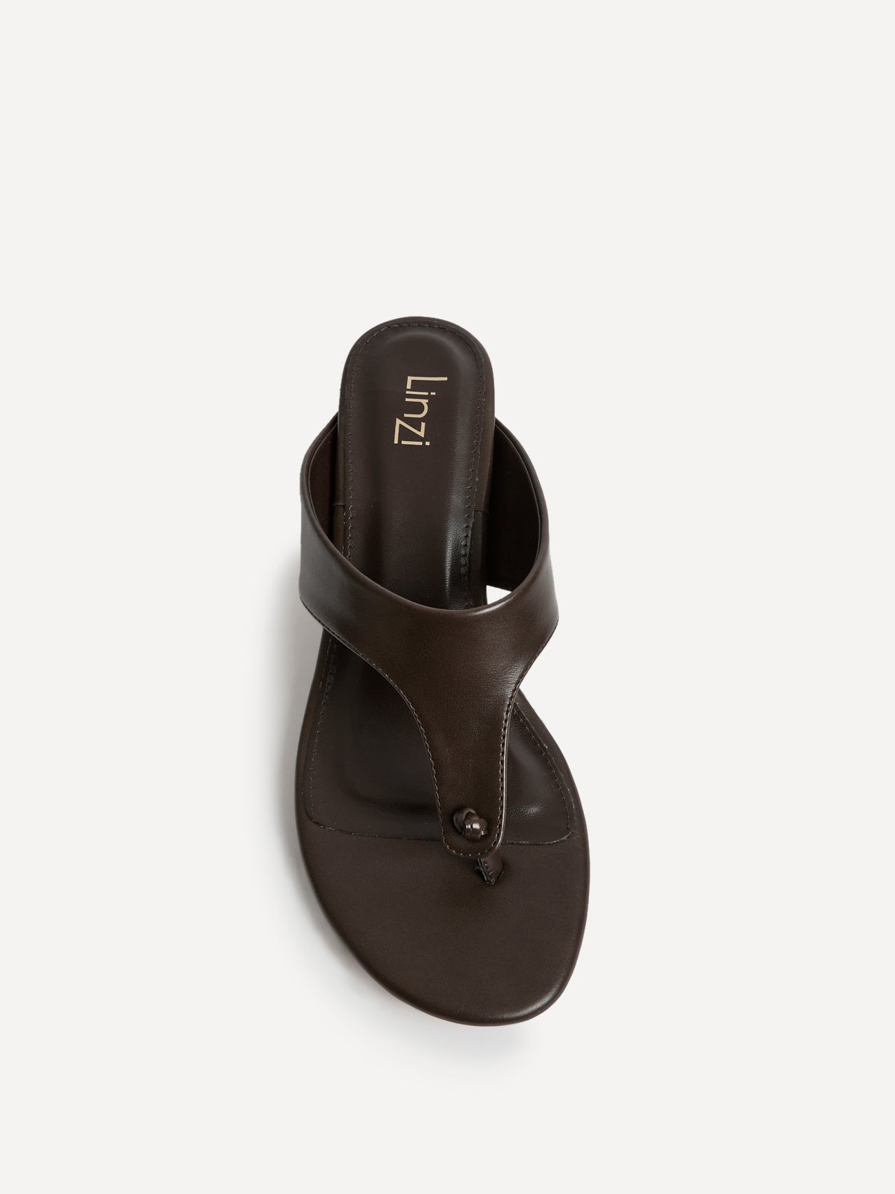Briar Brown Toe Post Mule Heels