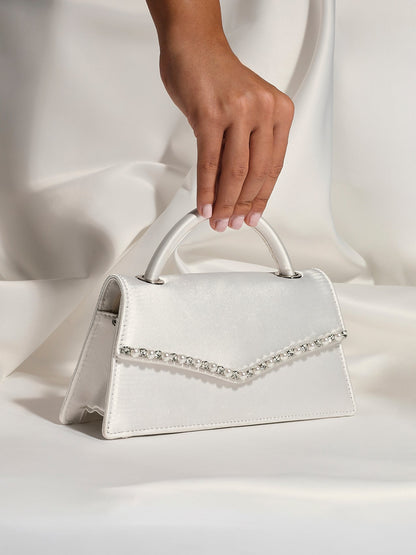 Sorelle Bridal Pearl Embellished Clutch Bag