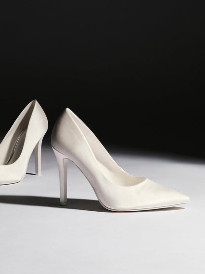Solemate Bridal Ivory Satin Court Heels