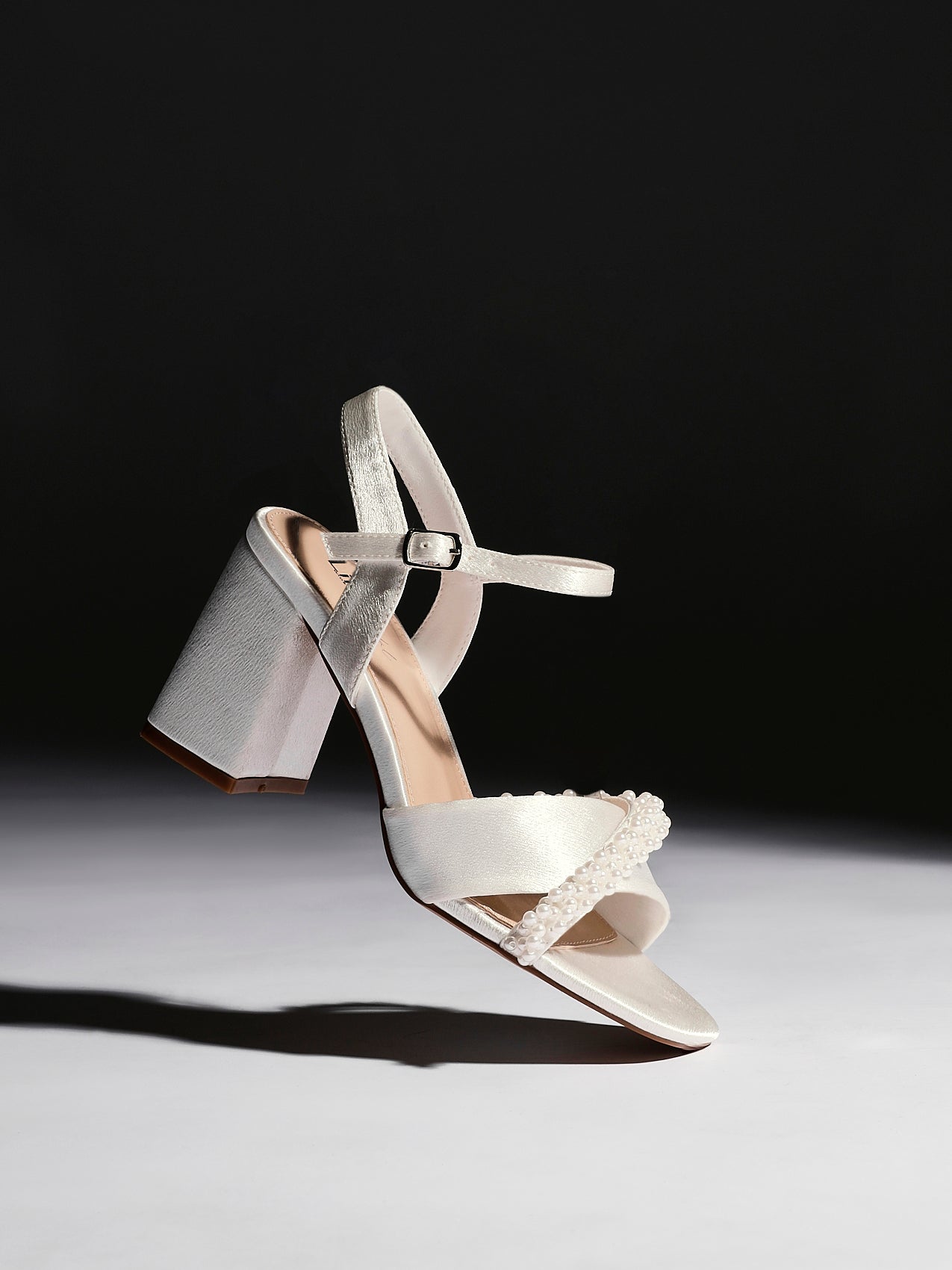 Devotion Wide Fit Satin Pearl Heels