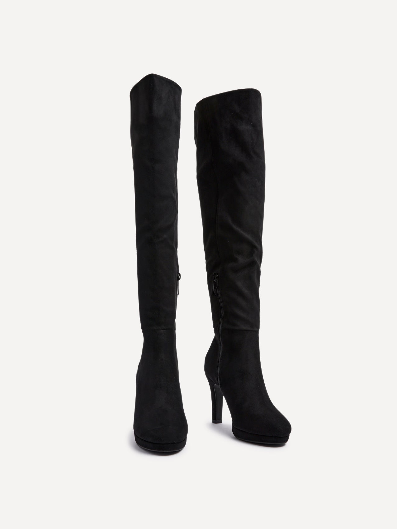 Brielle Black Long Heeled Boots