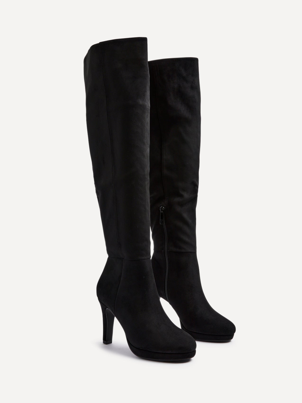 Brielle Black Long Heeled Boots