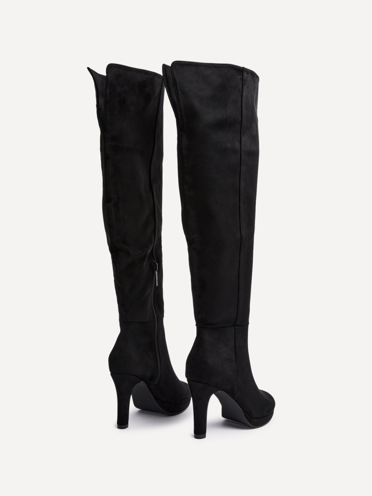 Brielle Black Long Heeled Boots