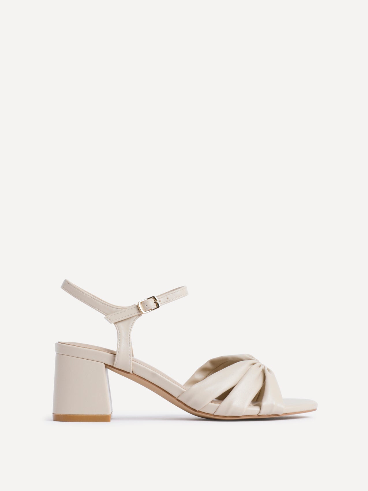Broadway Nude Faux Leather Heeled Sandals