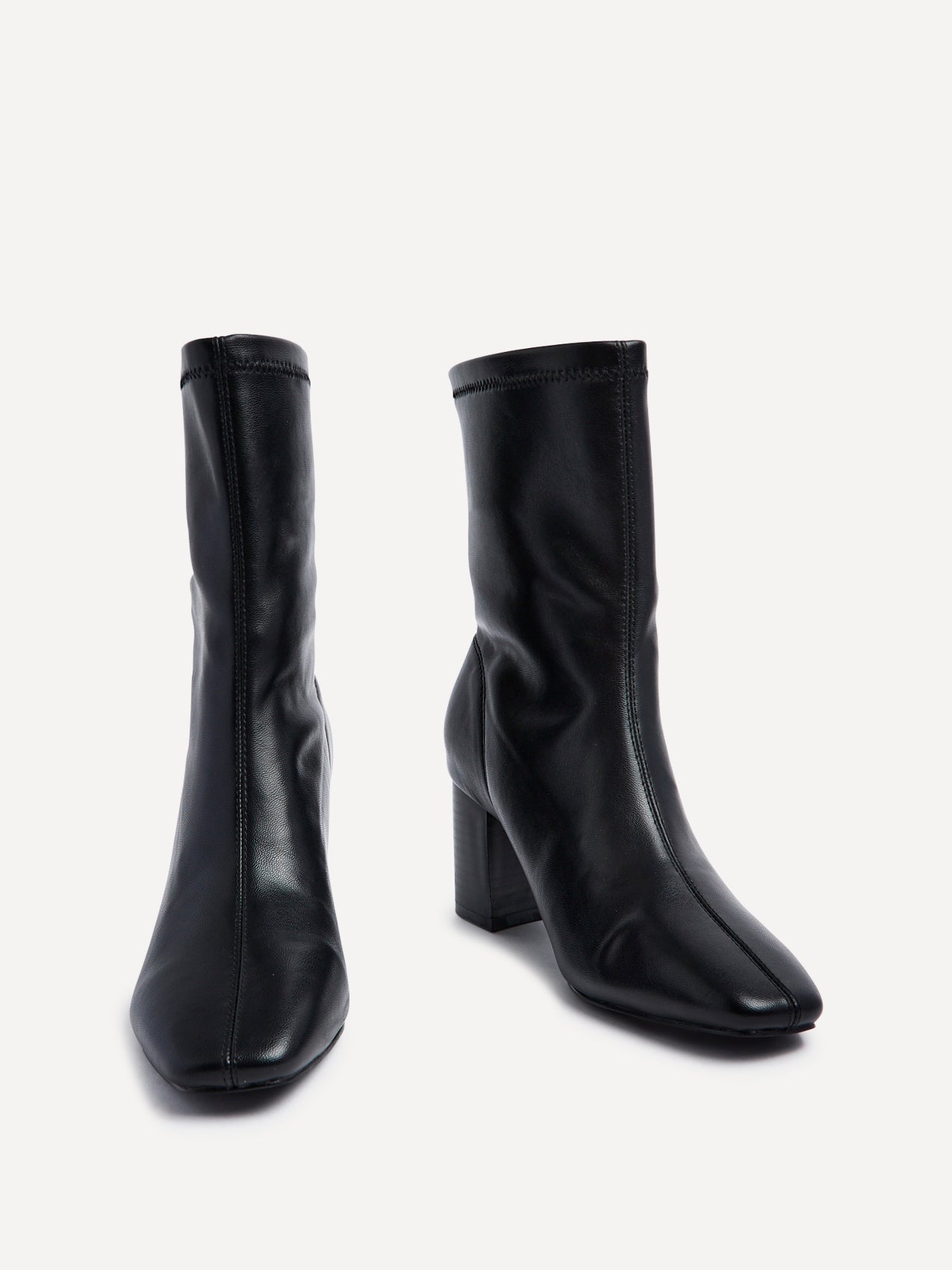 Bronx Black Block Heeled Boots