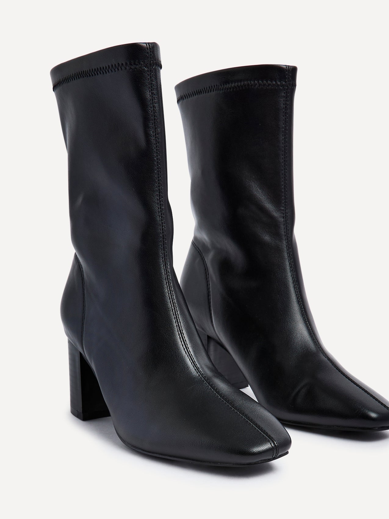 Bronx Black Block Heeled Boots