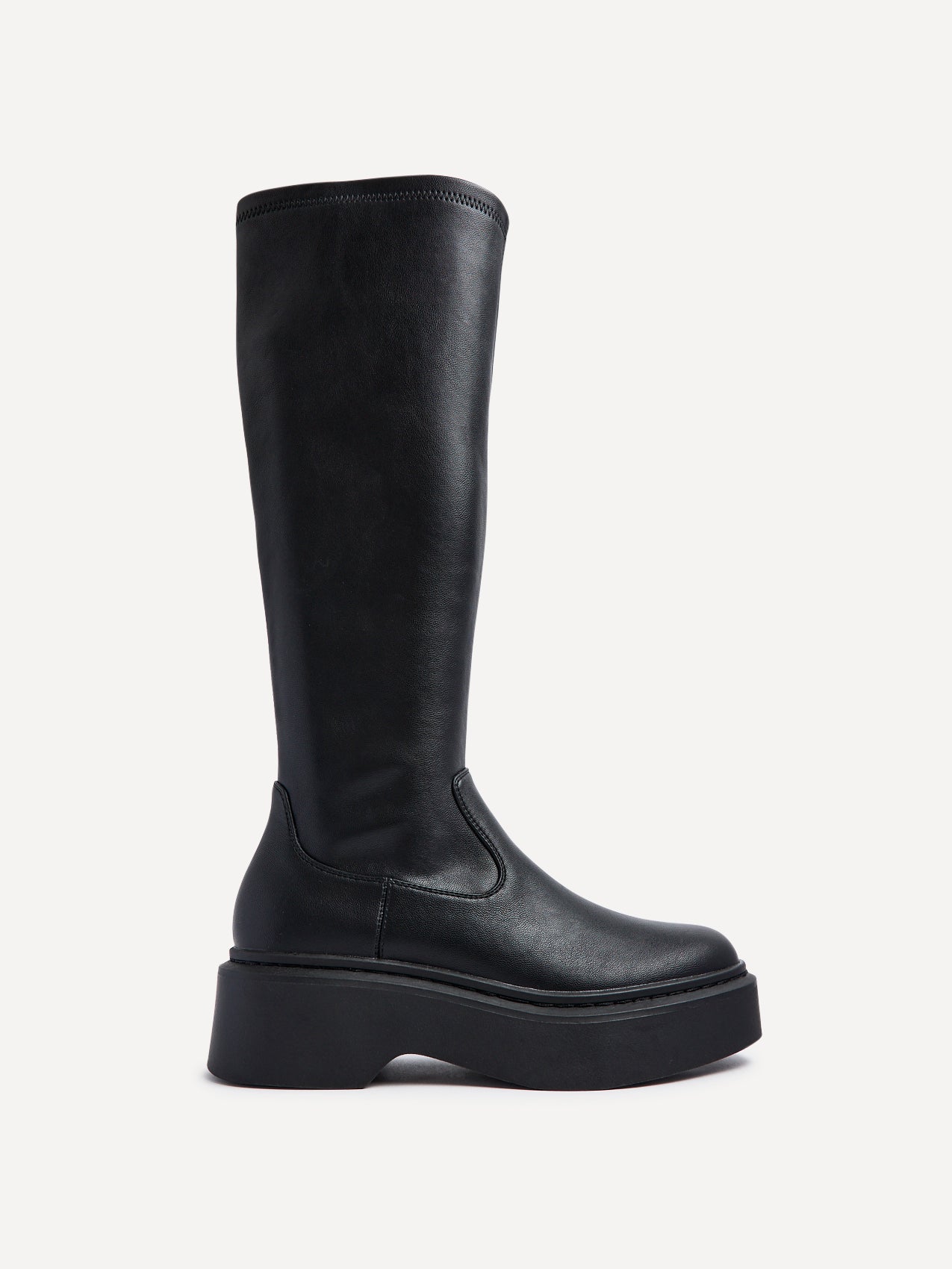 Bruna Black Long Stretch Boots