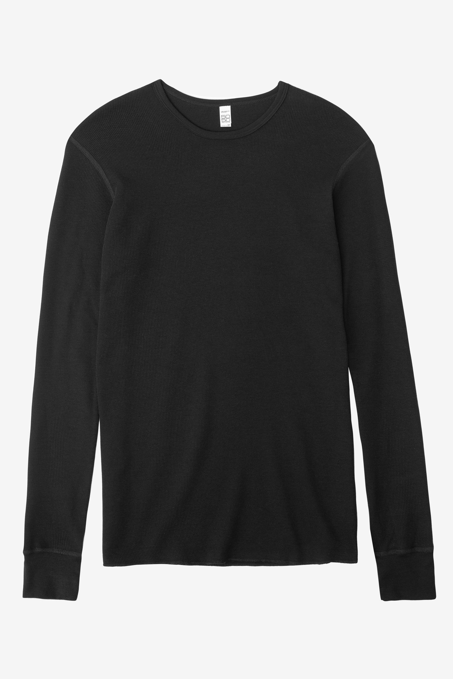 T407 - Poly-Cotton Thermal Long Sleeve Crewneck