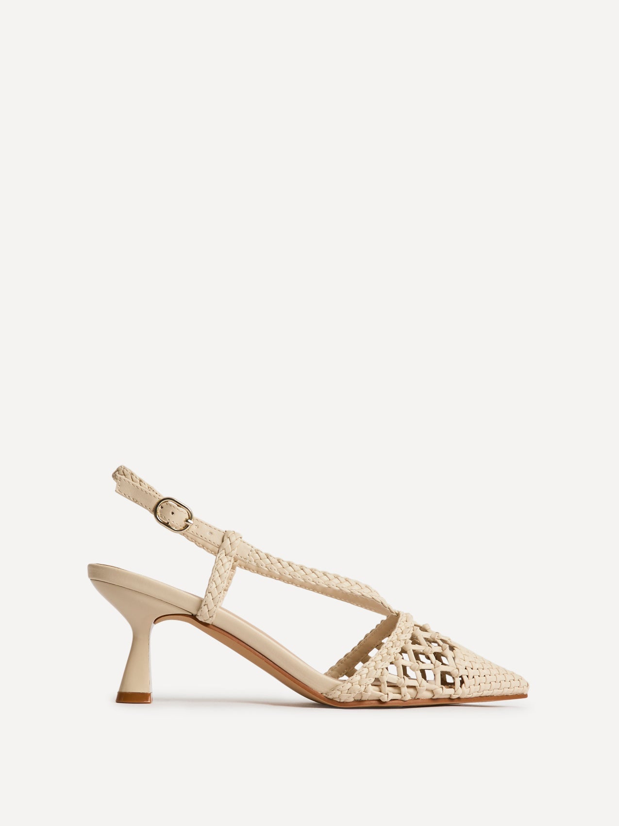 Cadence Nude Handwoven Court Heels