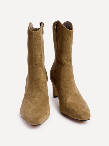 Calabasas Sand Western Heeled Boots