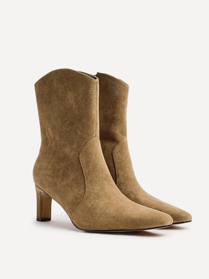 Calabasas Sand Western Heeled Boots