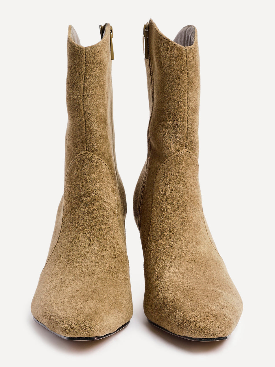 Calabasas Sand Western Heeled Boots