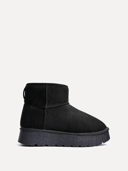 Cammie Black Platform Ankle Boots