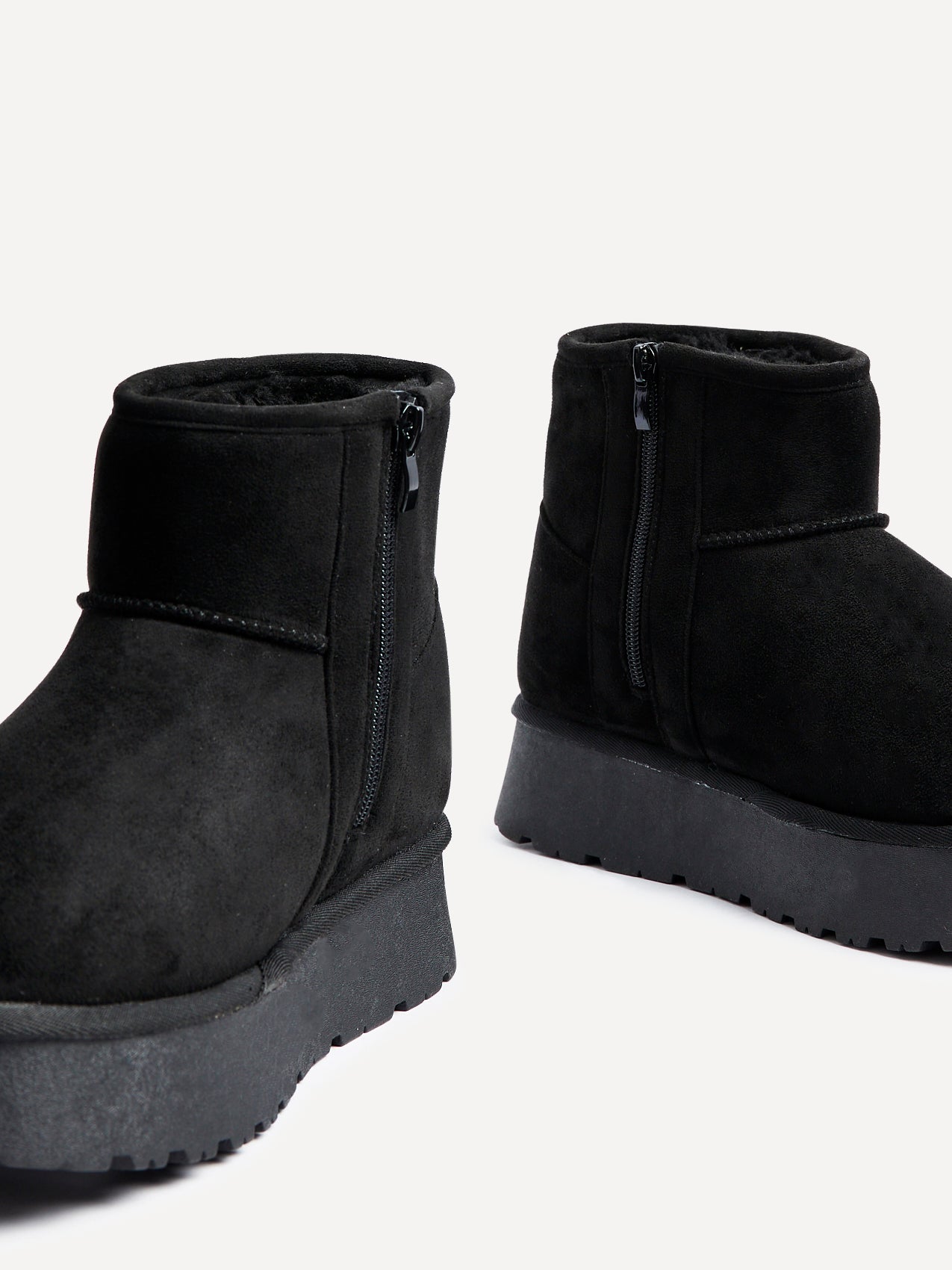 Cammie Black Platform Ankle Boots