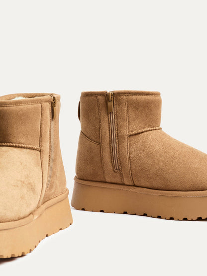 Cammie Chestnut Platform Ankle Boots