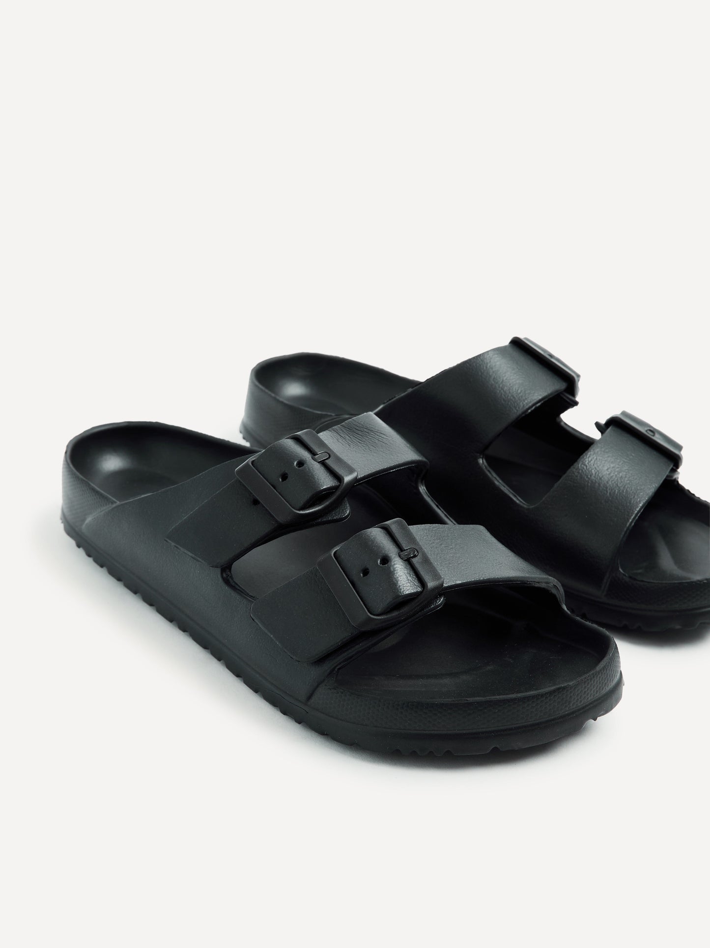 Candice Black Slip On Slider Sandals