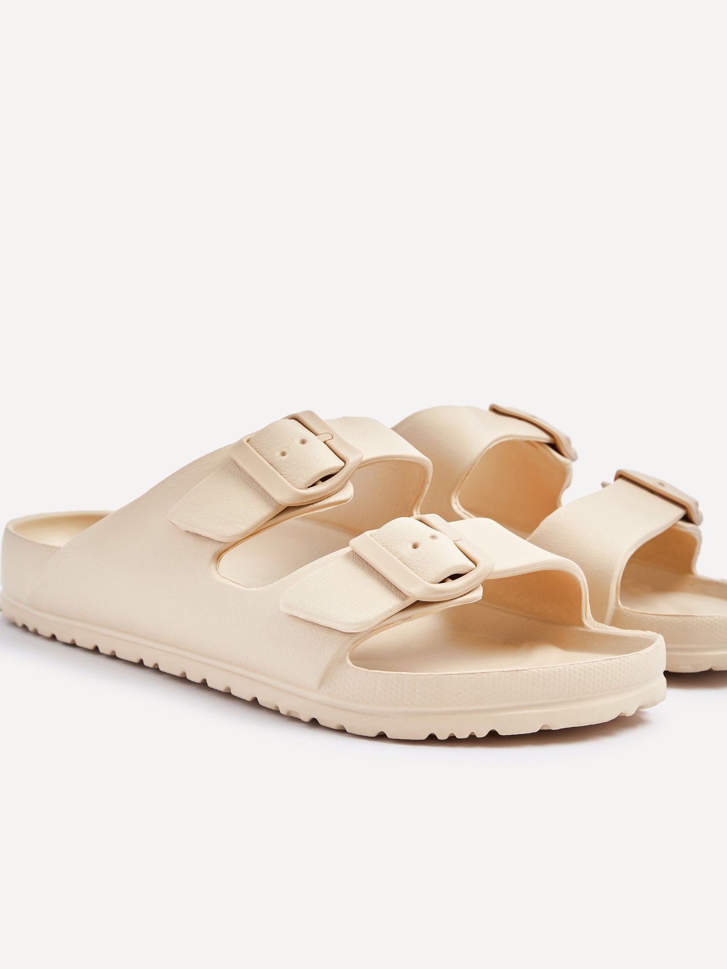 Candice Nude Slip On Slider Sandals