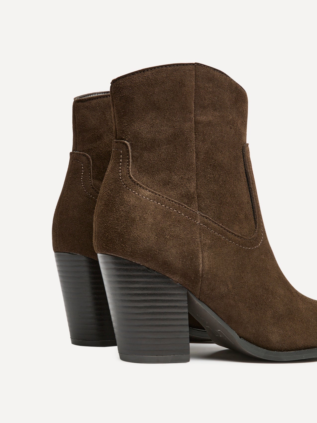 Canyon Brown Suede Leather Cowboy Ankle Boots