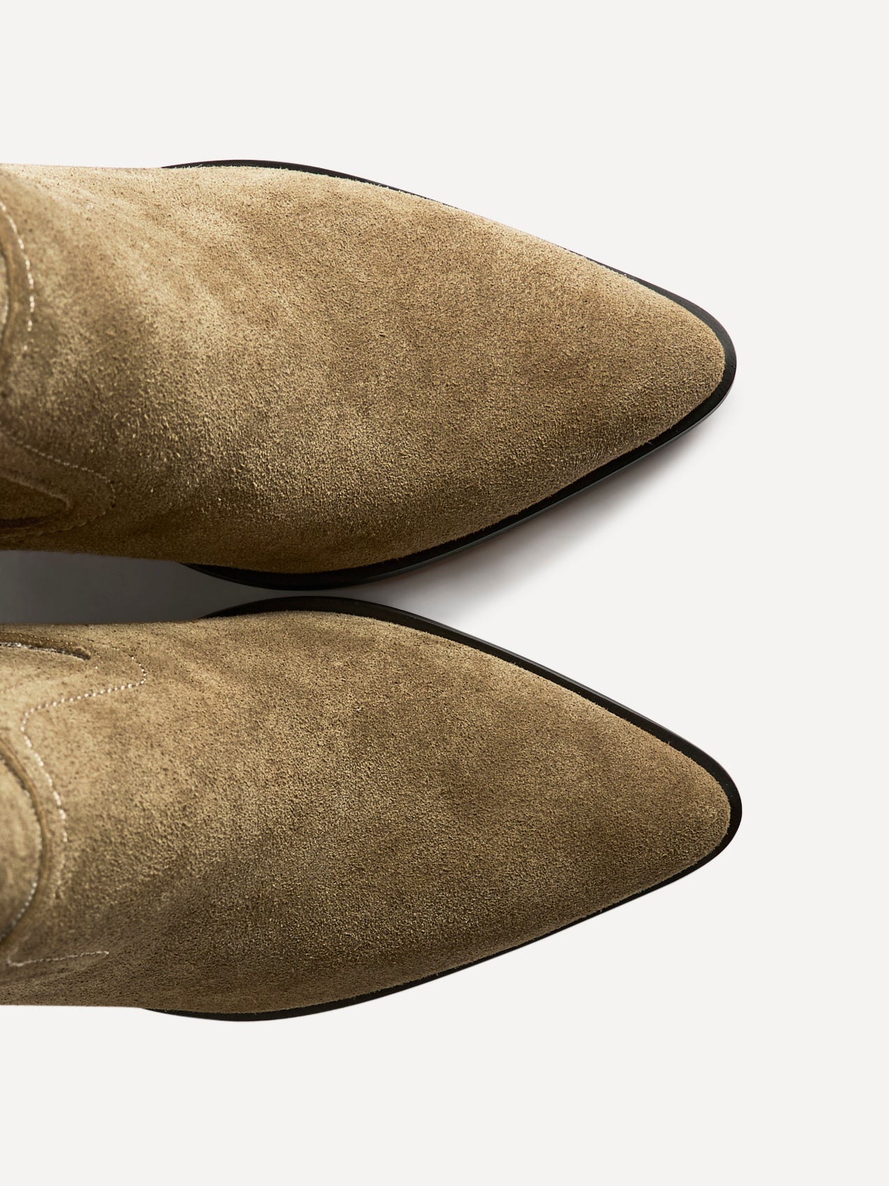 Canyon Sand Suede Leather Cowboy Ankle Boots