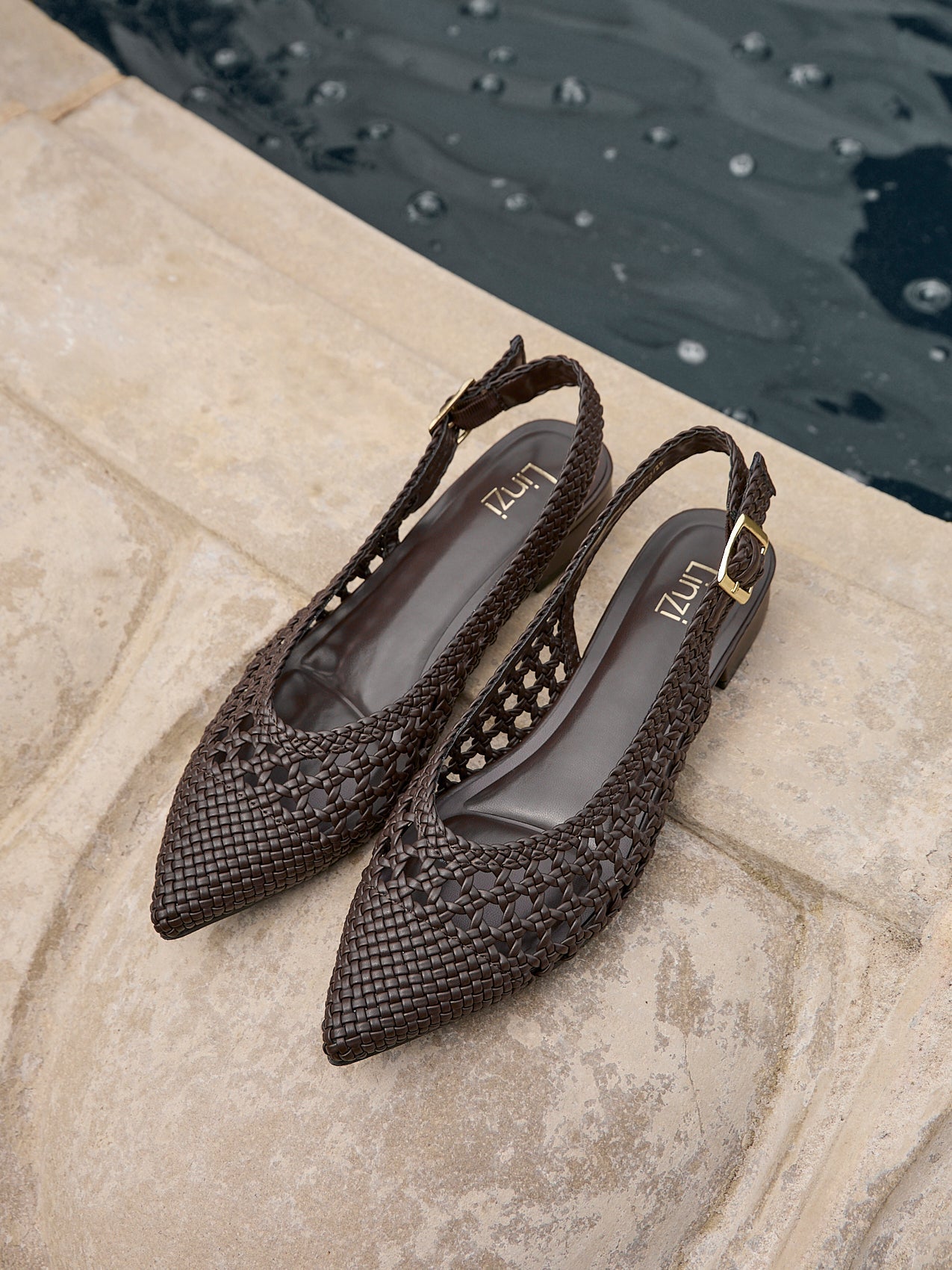 Carolina Brown Faux Leather Ballet Flats