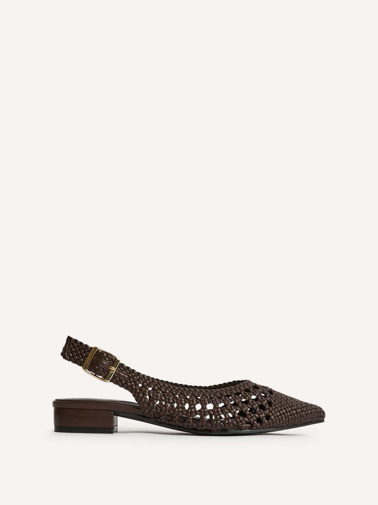 Carolina Brown Faux Leather Ballet Flats