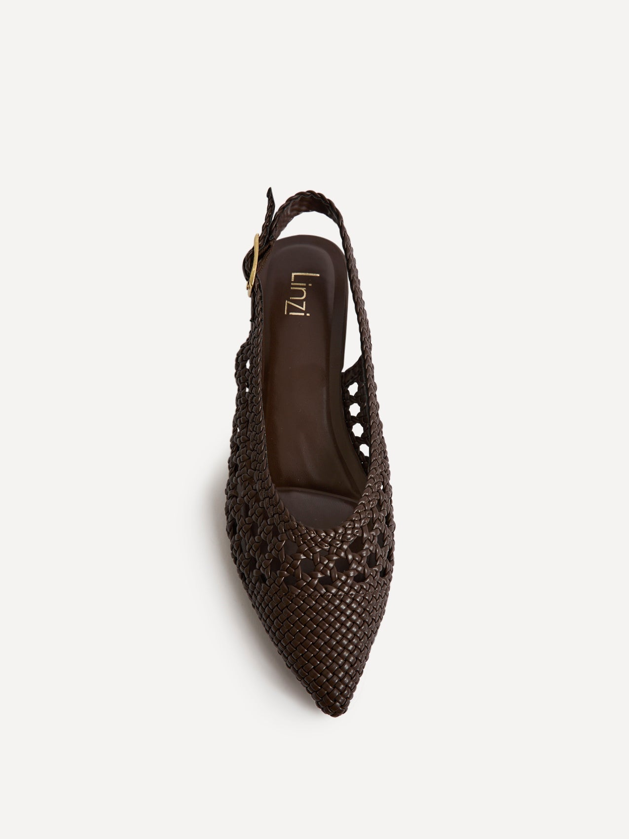 Carolina Brown Faux Leather Ballet Flats