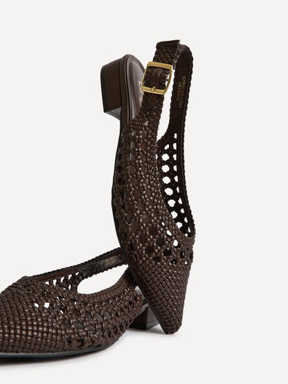 Carolina Brown Faux Leather Ballet Flats