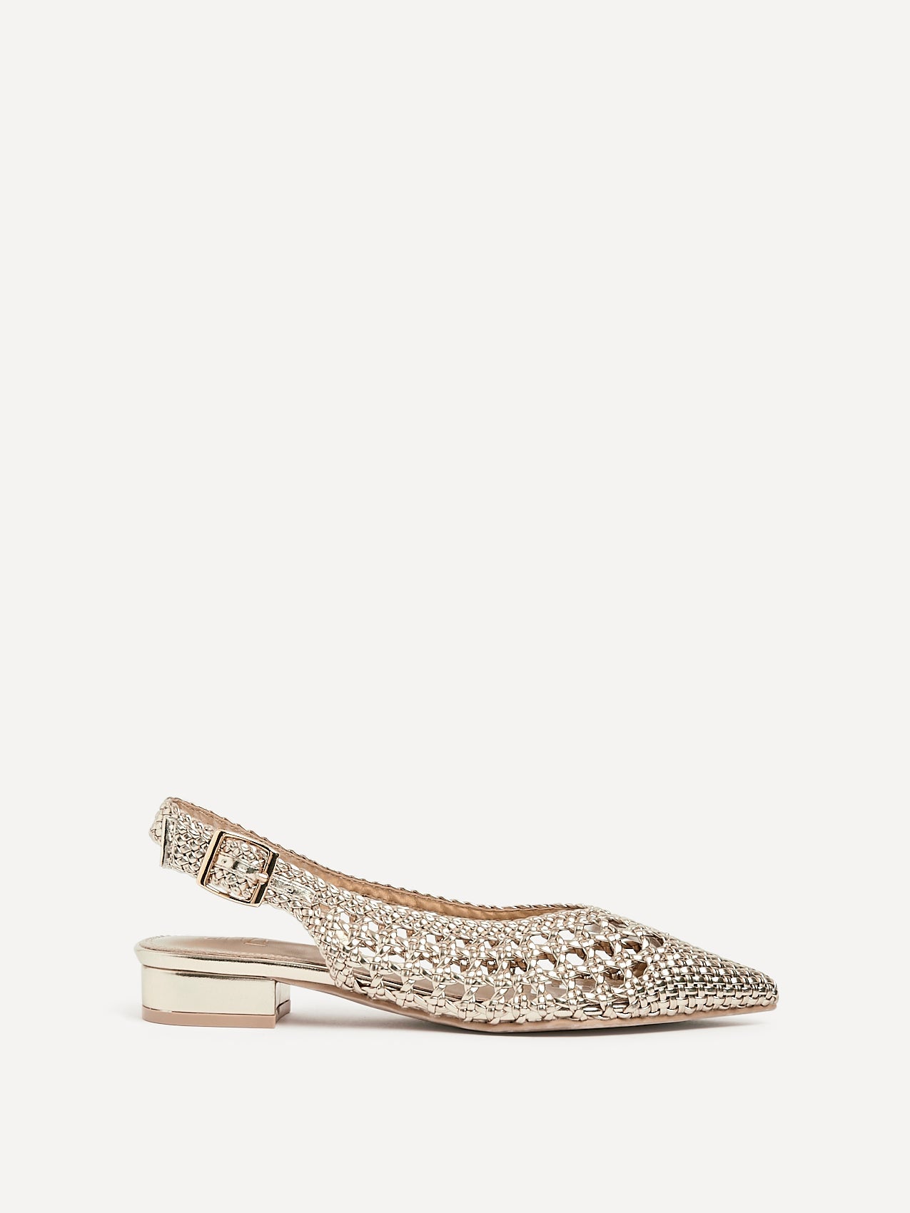 Carolina Gold Faux Leather Ballet Flats