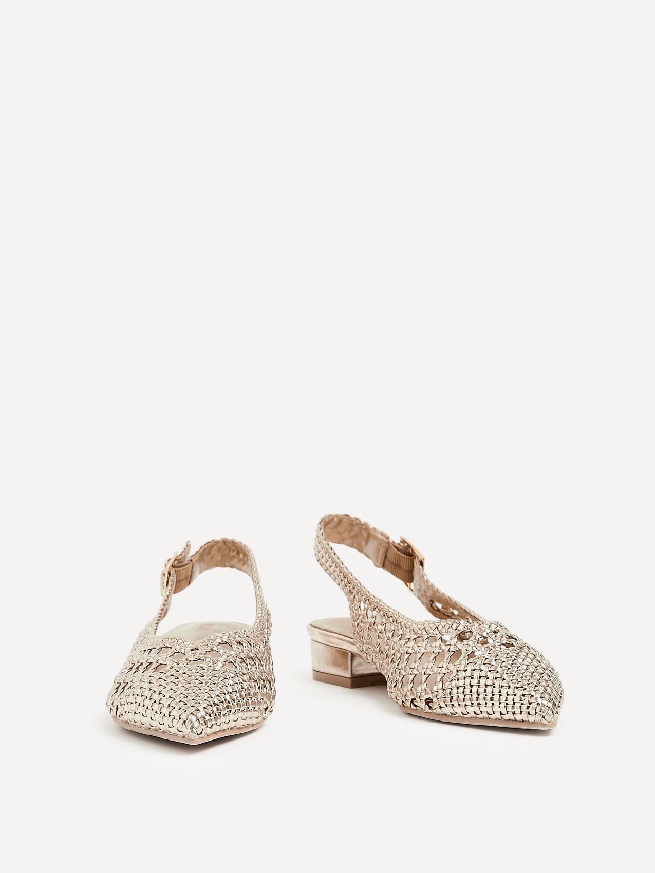 Carolina Gold Faux Leather Ballet Flats