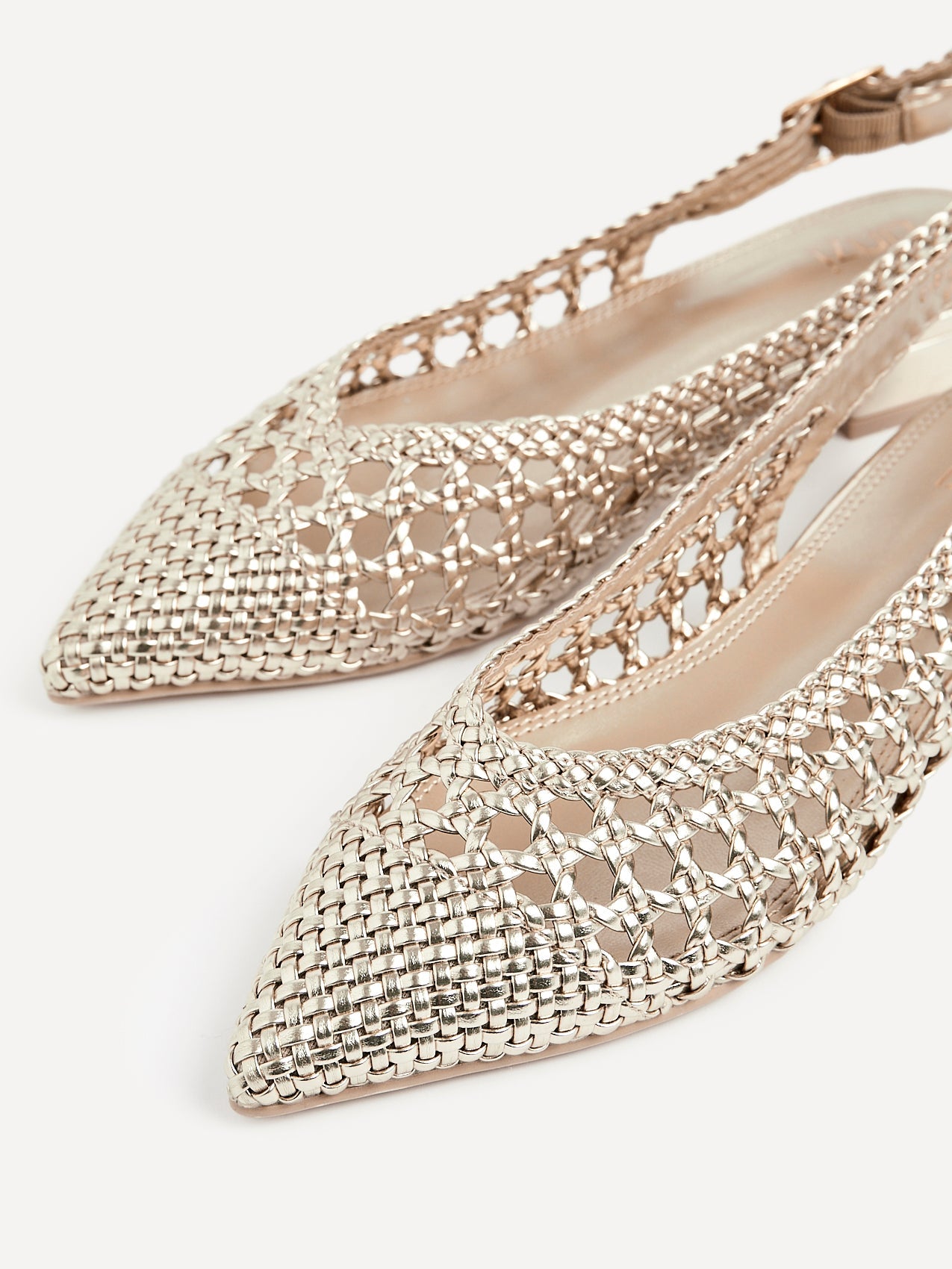 Carolina Gold Faux Leather Ballet Flats