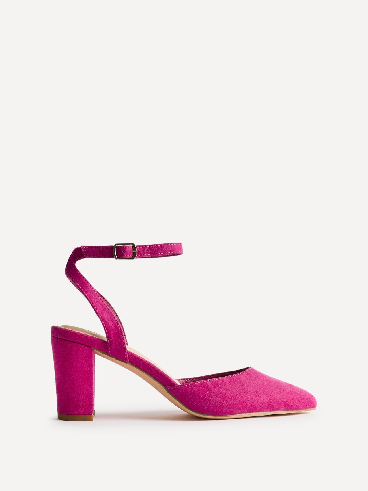 Carrie Fuchsia Faux Suede Court Heels