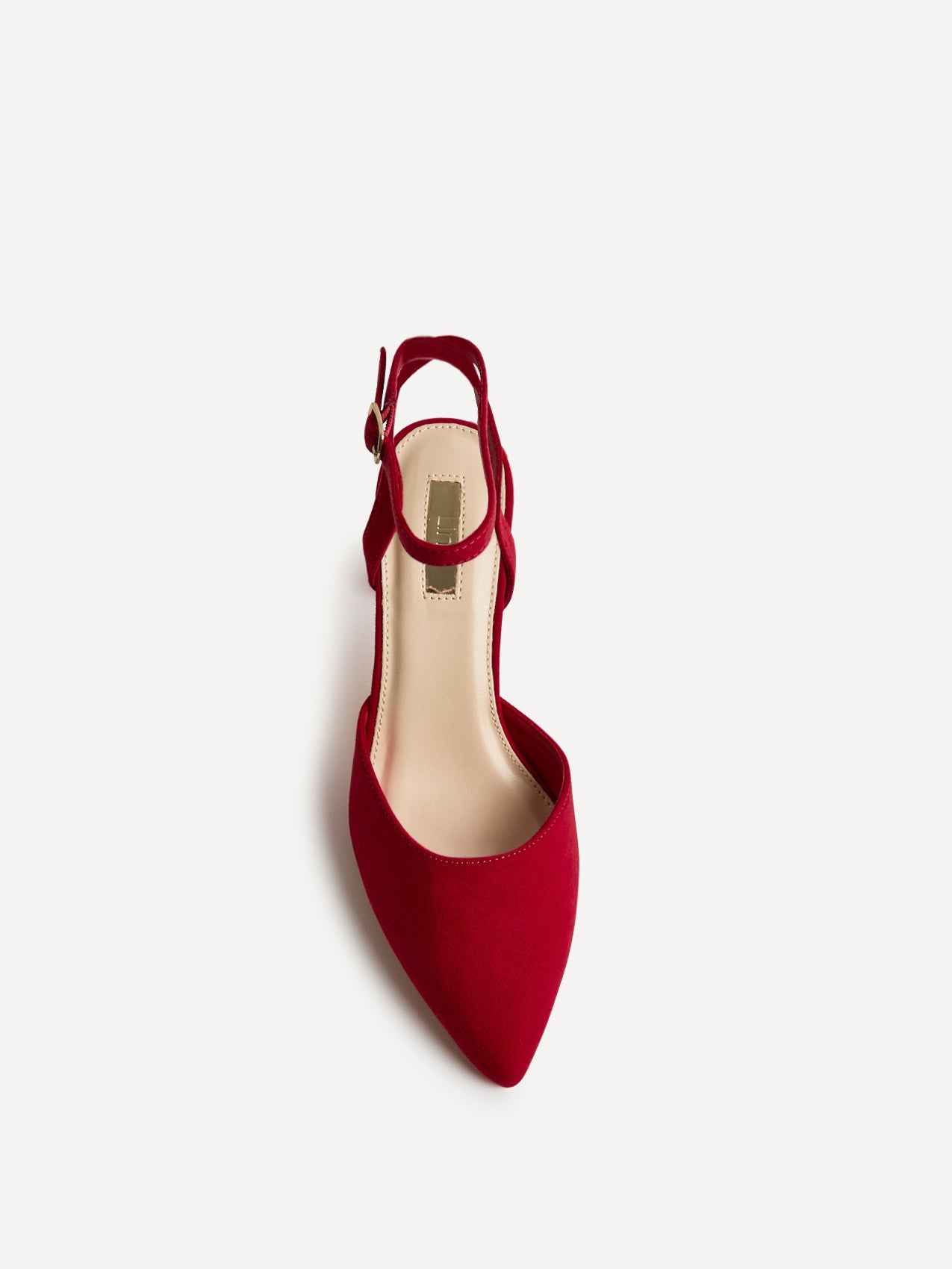 Carrie Red Faux Suede Court Heels