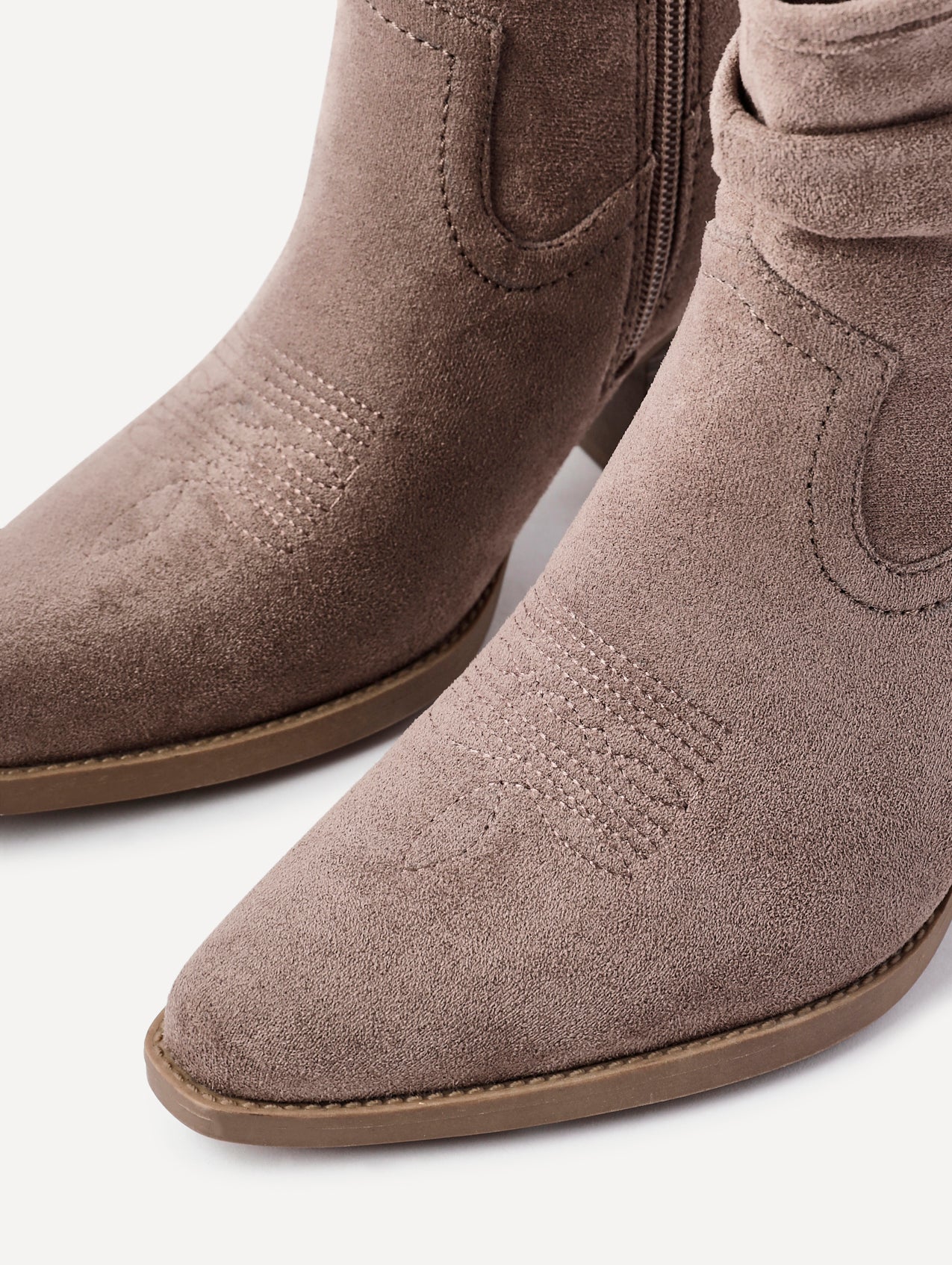 Carter Mocha Cowboy Block Heeled Ankle Boots