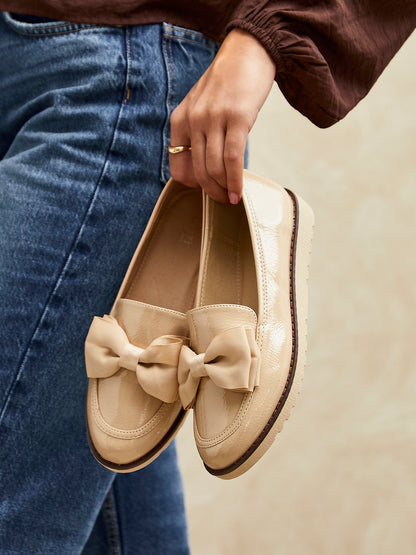 Cathy Mocha Patent Loafers