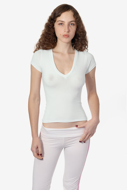 CC356 - Cheesecloth Fitted V-Neck T-Shirt