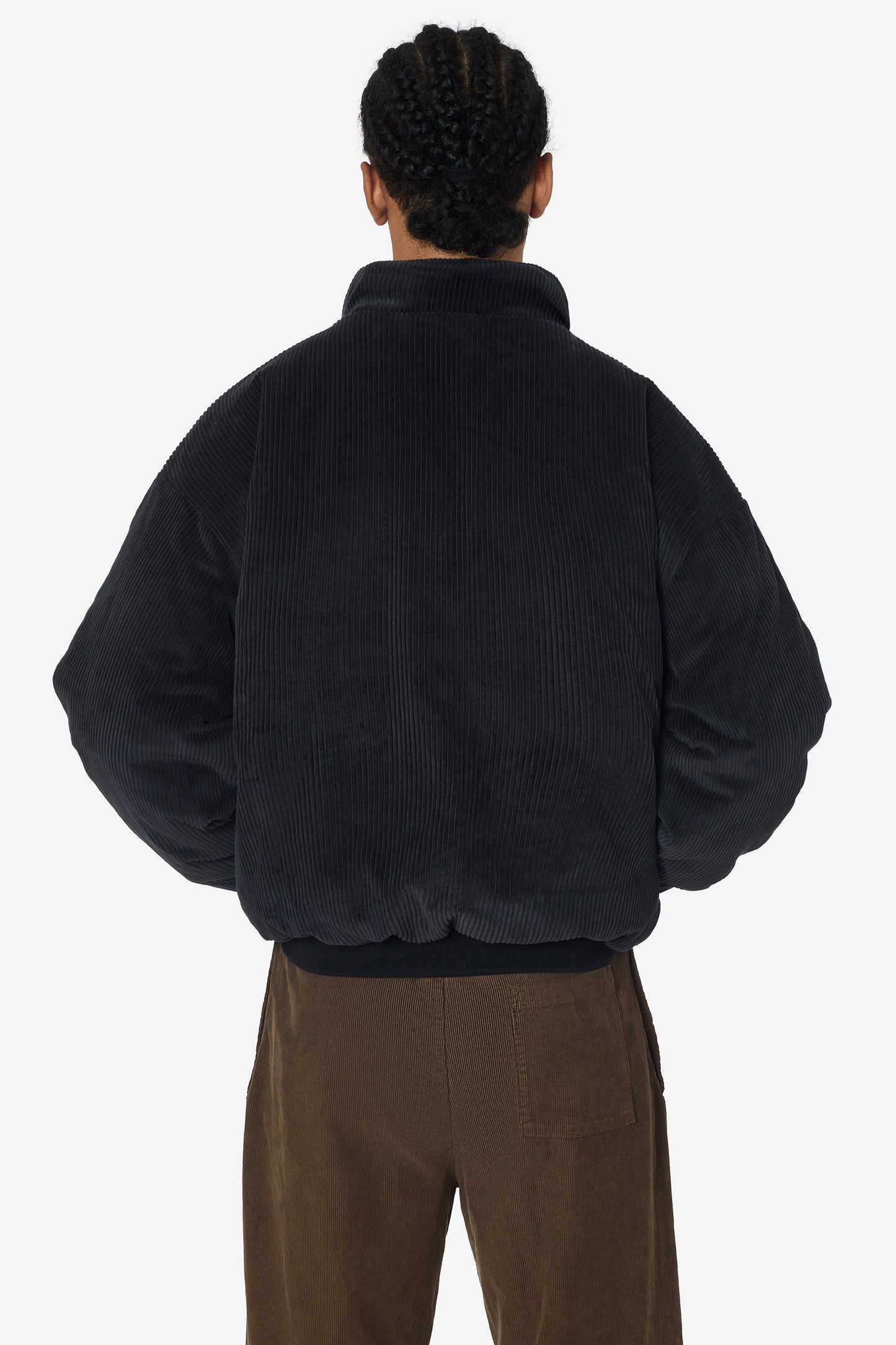CD410PD - Corduroy Puffy Zip Up Jacket