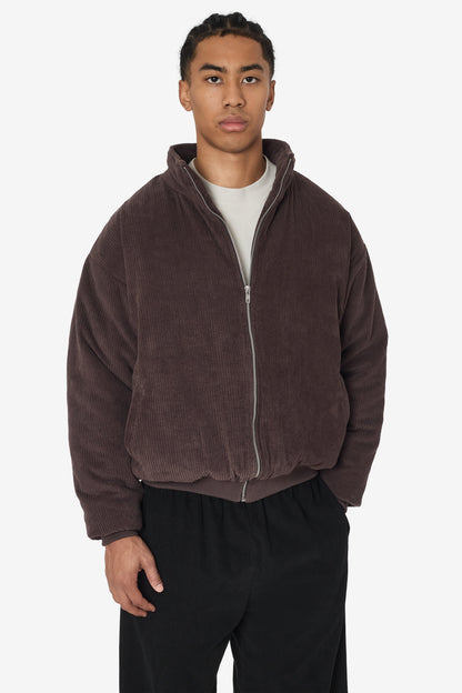 CD410PD - Corduroy Puffy Zip Up Jacket
