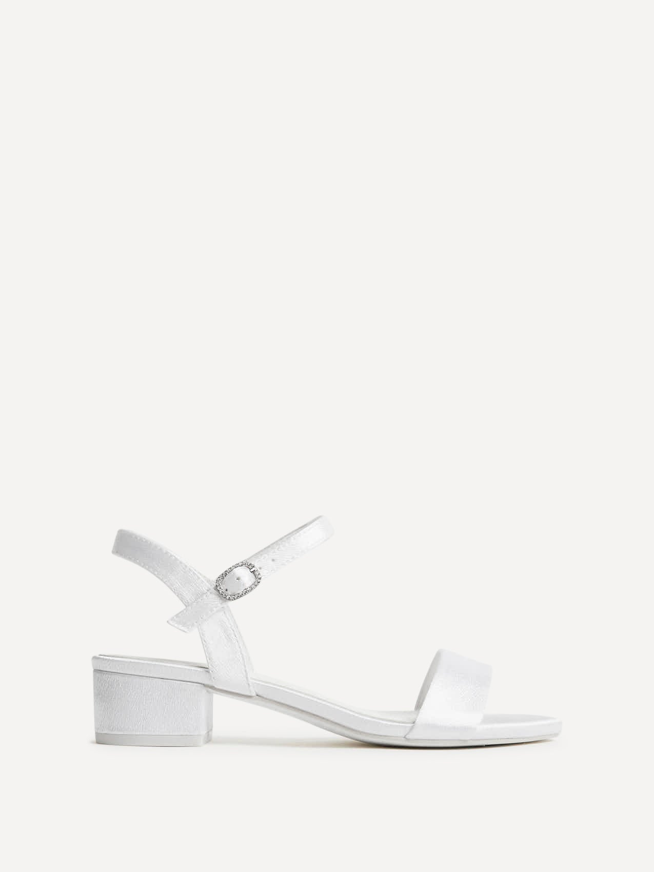 Chapel Bridal Ivory Satin Heeled Sandals