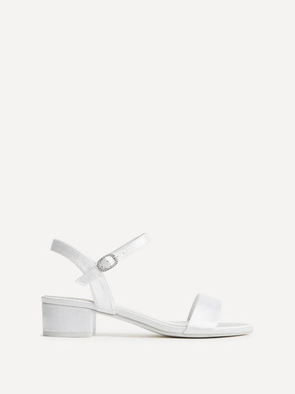 Chapel Bridal Ivory Satin Heeled Sandals
