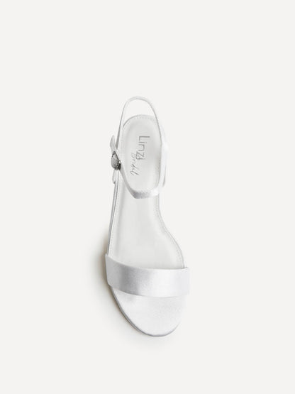 Chapel Bridal Ivory Satin Heeled Sandals
