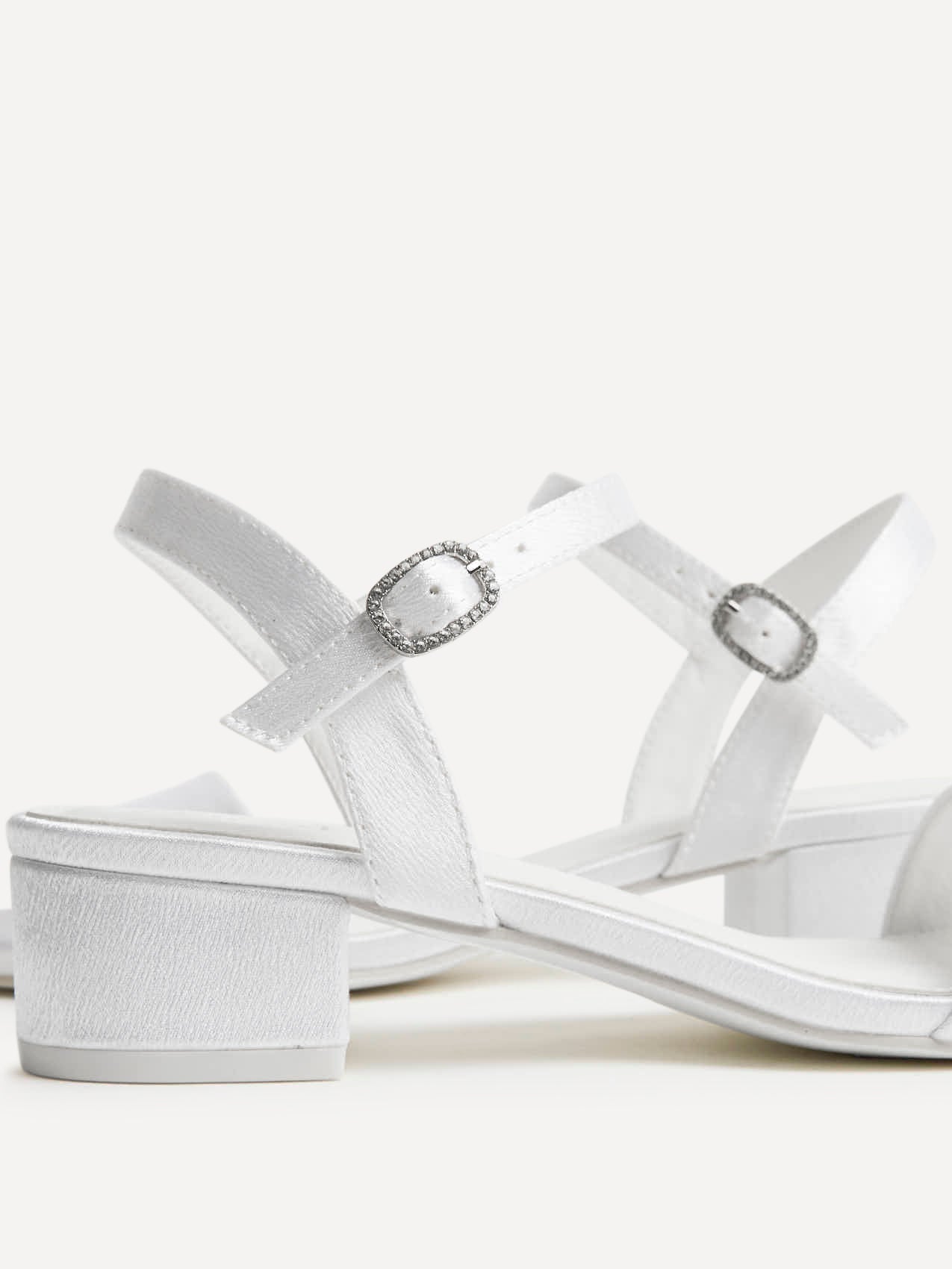 Chapel Bridal Ivory Satin Heeled Sandals