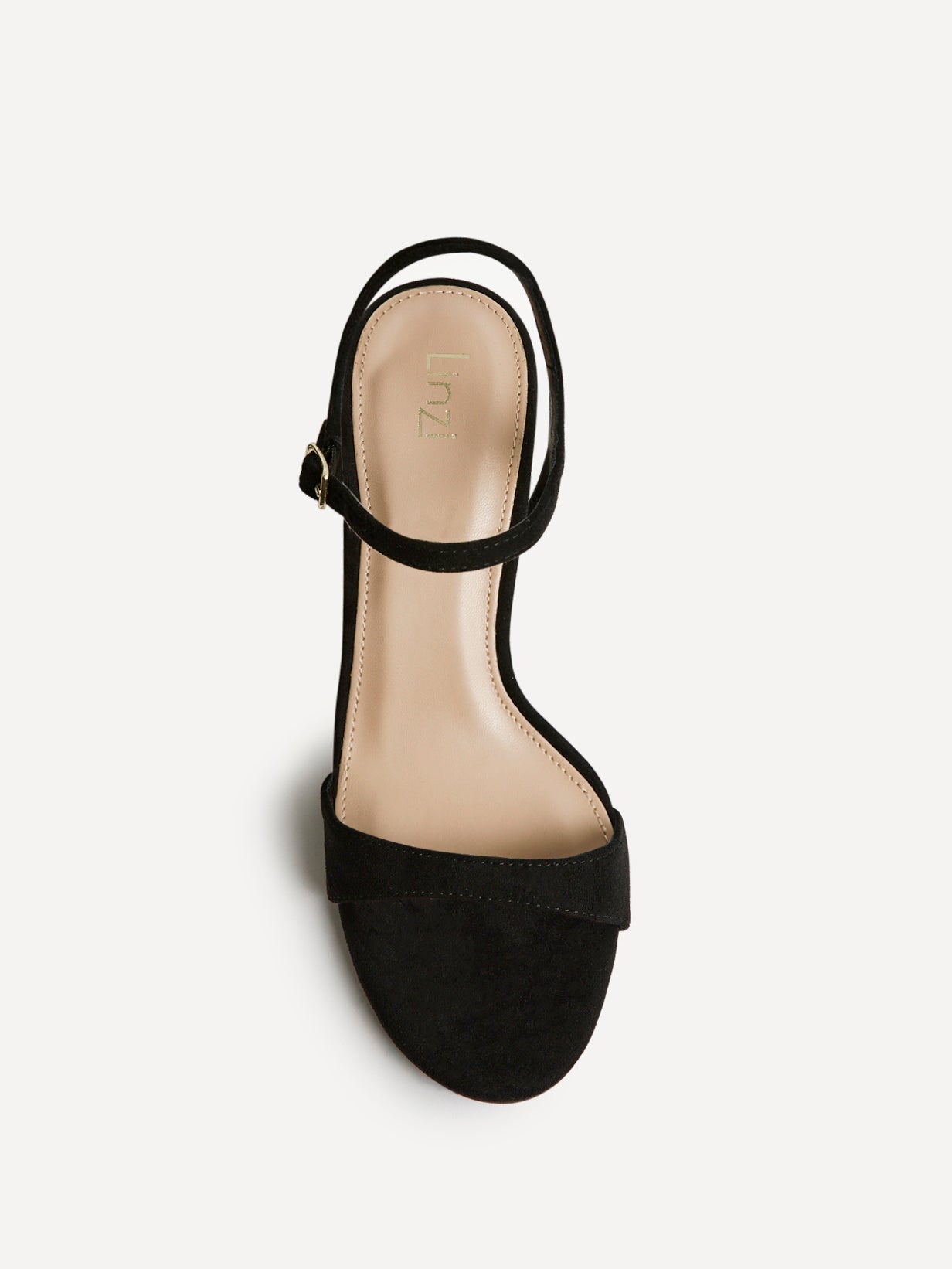 Charisma Black Faux Suede Heeled Sandals