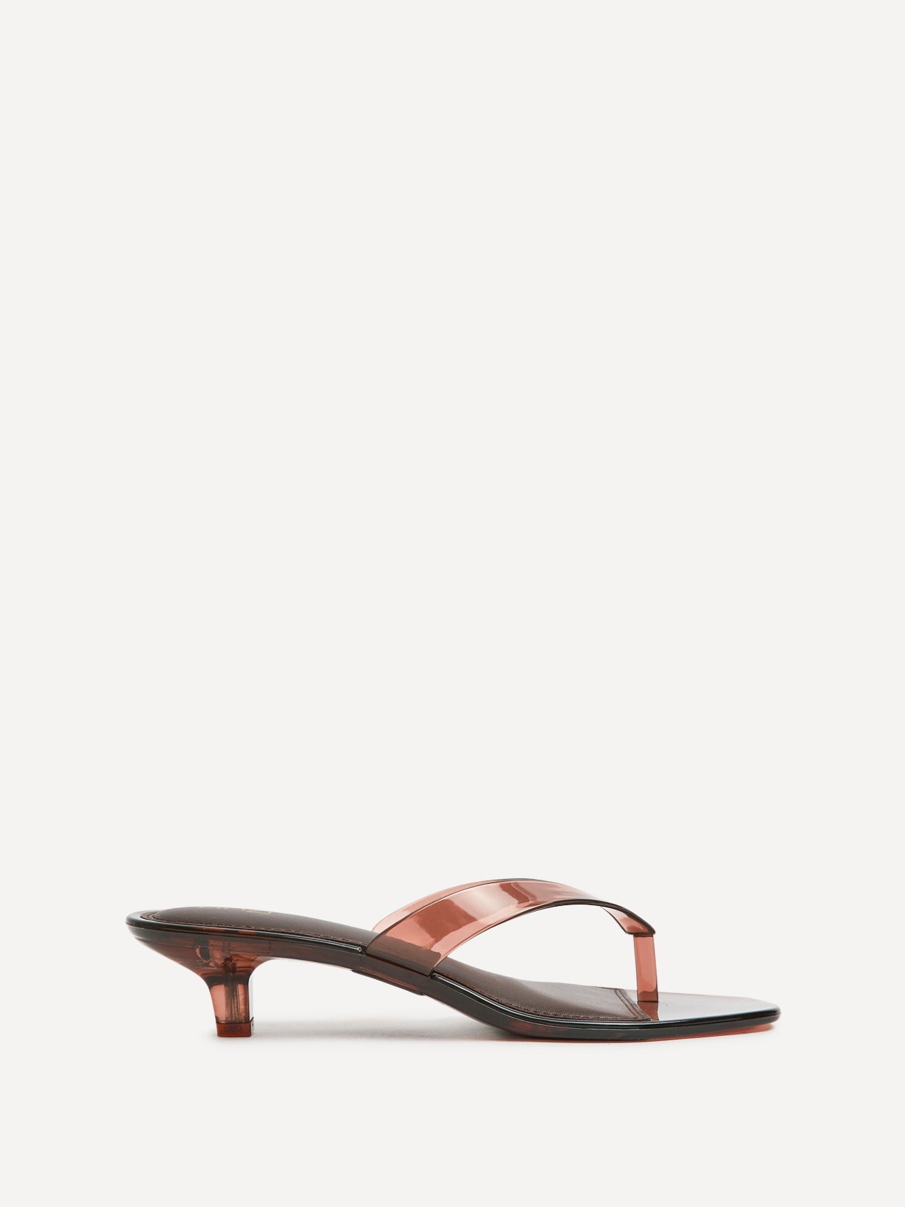Cher Brown Jelly Heeled Sandals